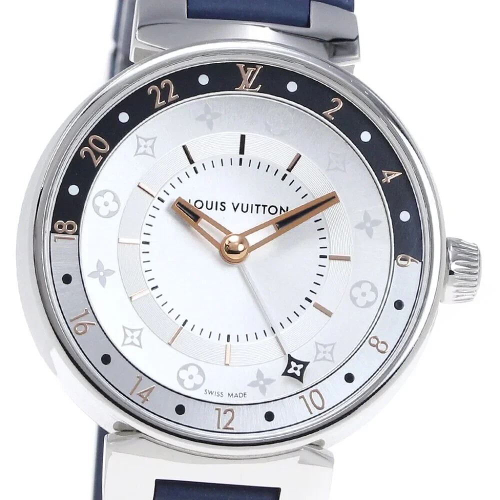 LOUIS VUITTON Tambour Moon Dual Time QA104 Quartz Ladies Watch_829953